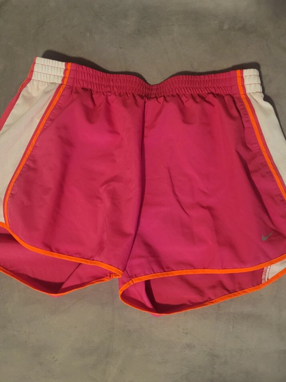 Nike Dri-FIT Women's Athletic Shorts Pink White Orange Med Lightweight Running
